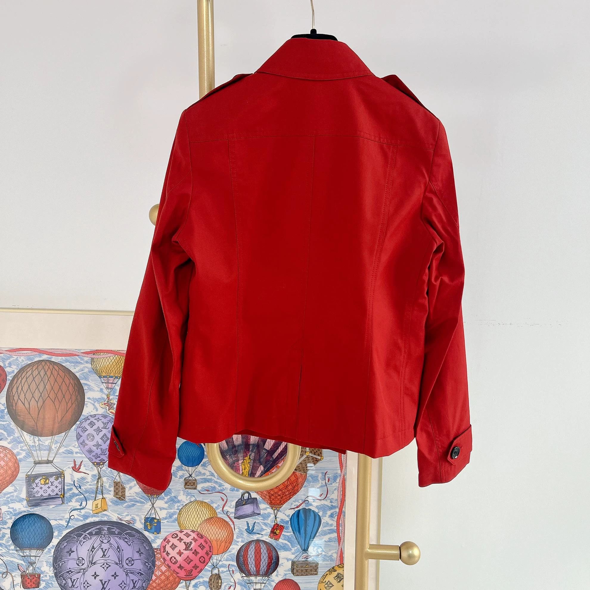 Burberry Burberry Red Short Double Breasted Jacket 36 2646 Size XS / US 0-2 / IT 36-38 - 2 Thumbnail