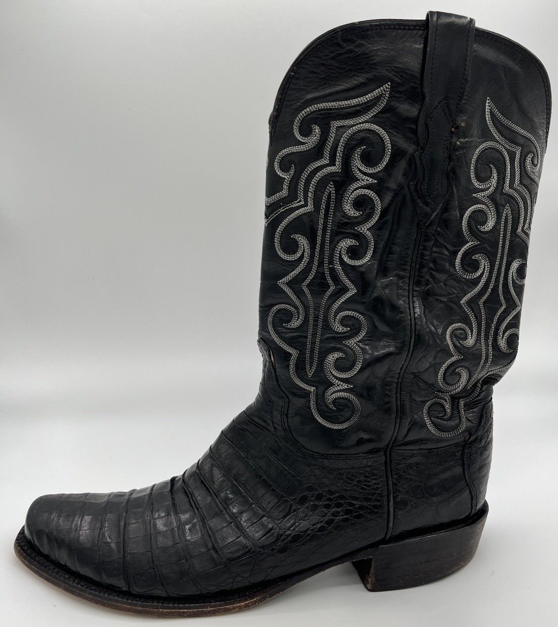 Lucchese LUCCHESE CLASSICS Black CAIMAN BELLY Cowboy Boots Size 13D Size US 13 / EU 46 - 5 Thumbnail