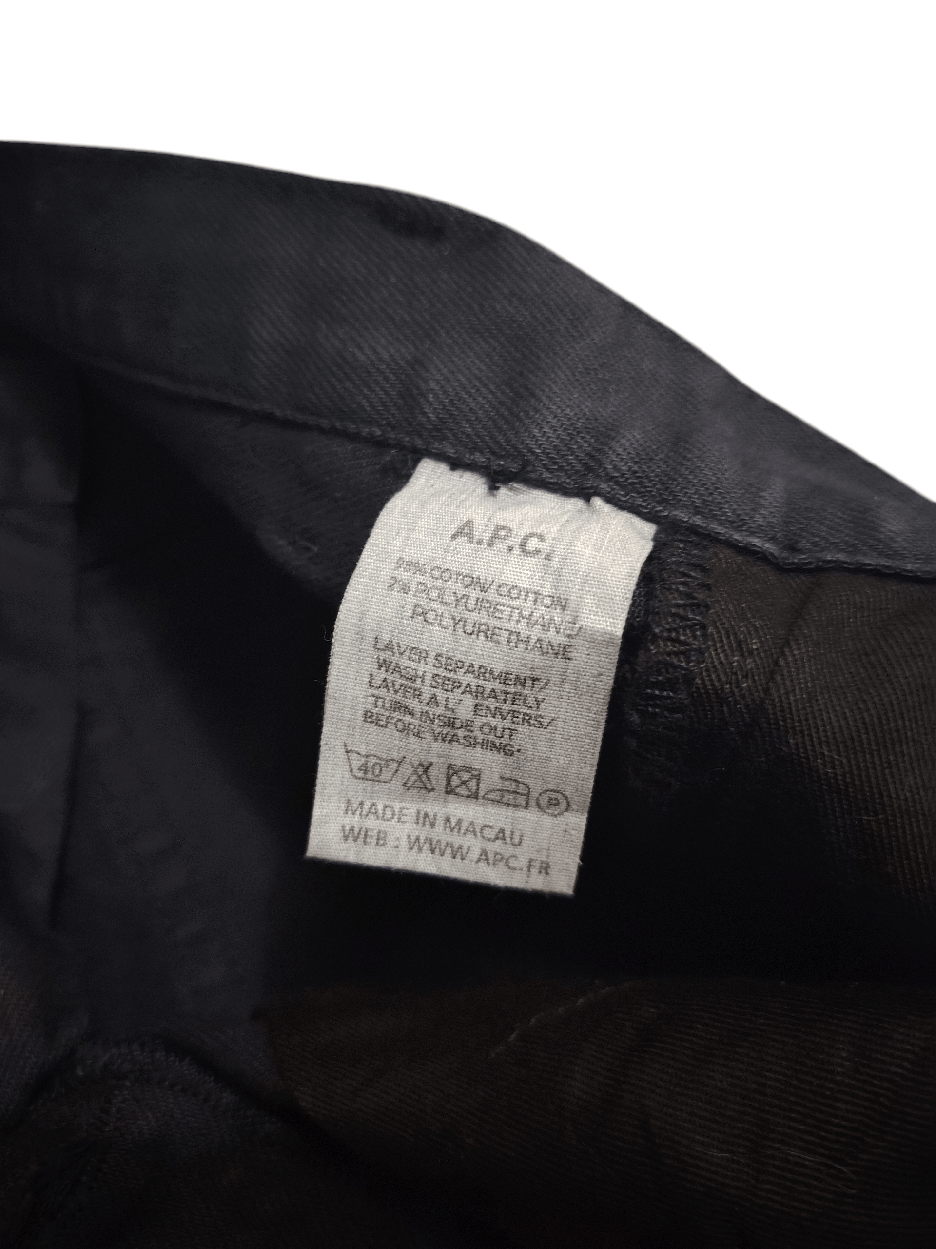 A.P.C. A.P.C Petit Standard Jean Droit Etroit Stretch Black Jeans Size US 30 / EU 46 - 7 Thumbnail