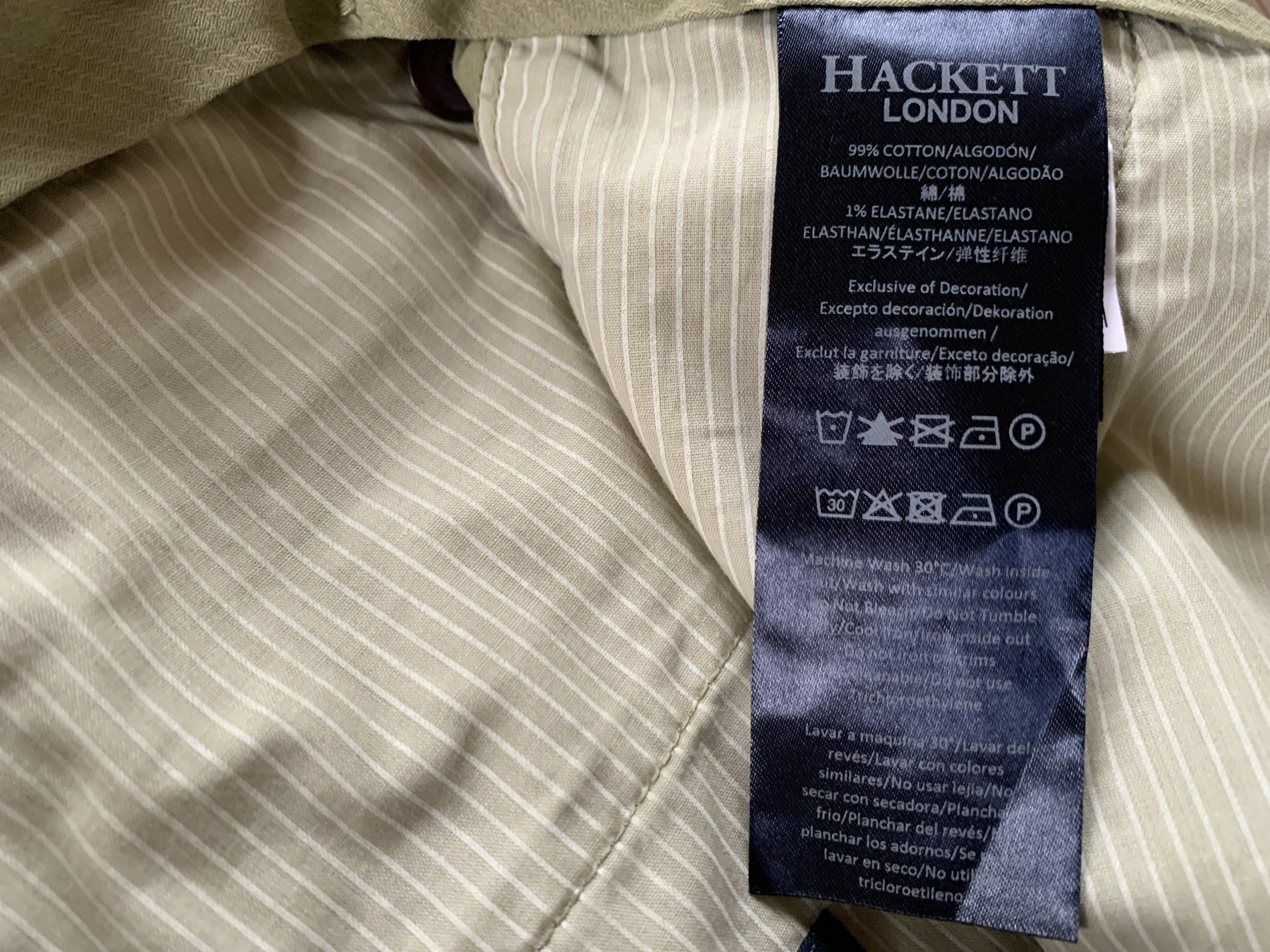 Designer × Hackett Hackett London Men's New Cotton Chino Pants Size US 36 / EU 52 - 11 Thumbnail