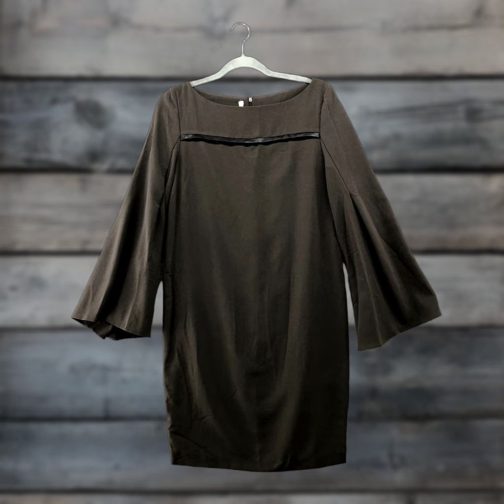 Vintage Pier Antonio Gaspari Dress IT 42 Size 6 Charcoal Gray Flare Sleeve Sheath Dress Size M / US 6-8 / IT 42-44 - 1 Thumbnail