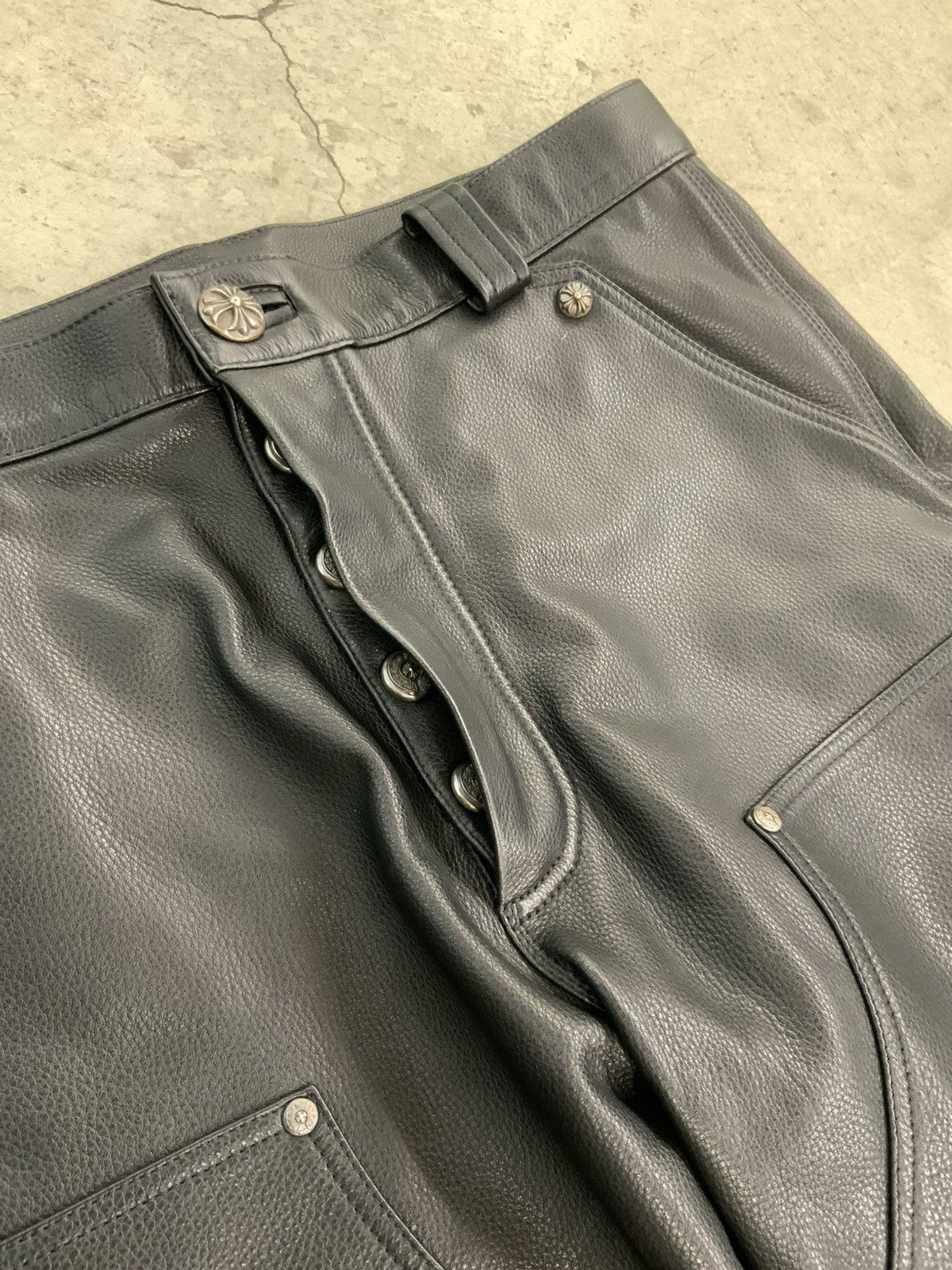 Chrome Hearts CHROME HEARTS LEATHER CARPENTER PANTS Size US 32 / EU 48 - 3 Thumbnail