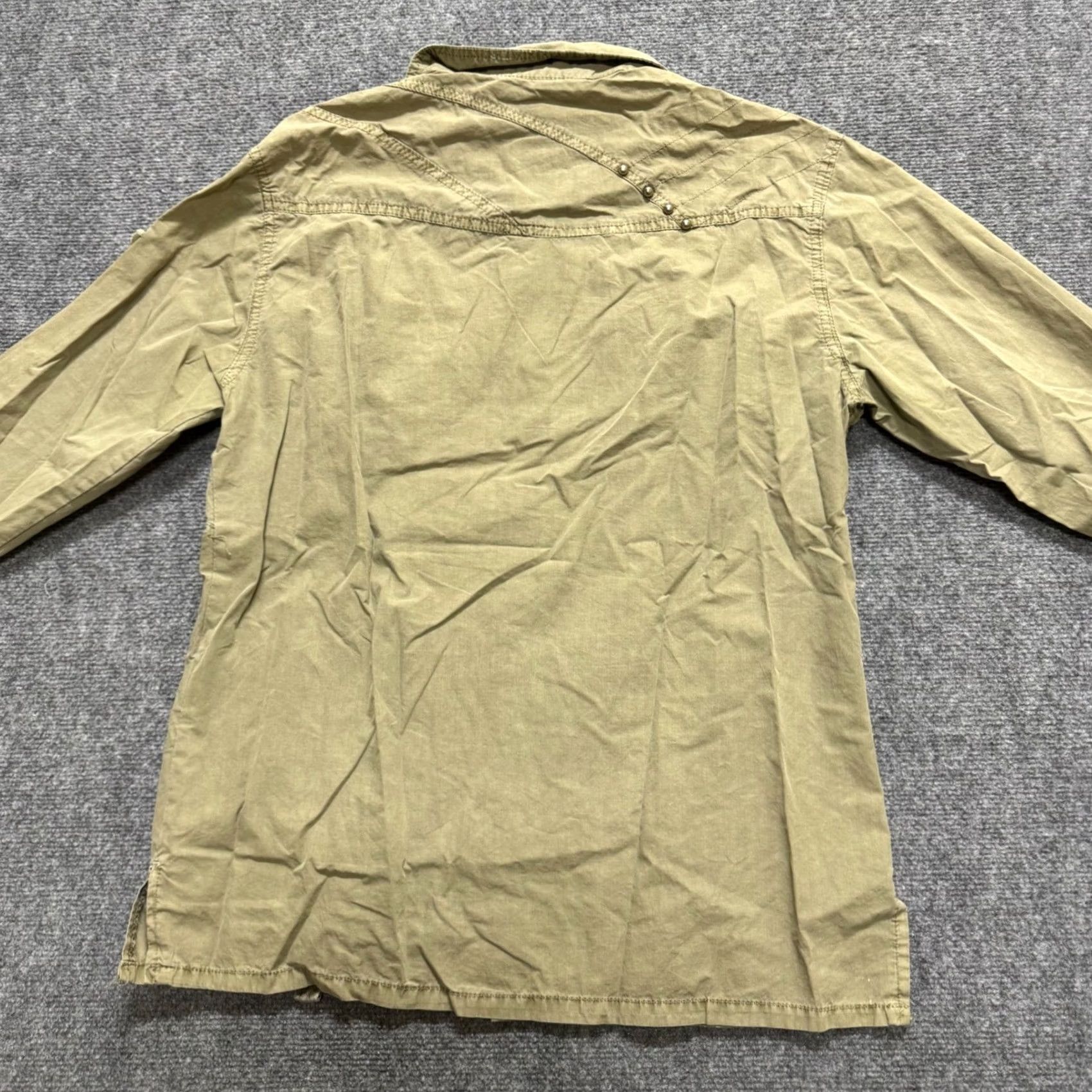 Vintage VTG Y2K Plaid Button Up Shirt Mens L Long-sleeve Embroidered Distressed Military X-ray (Unbranded) Size US L / EU 52-54 / 3 - 2 Thumbnail