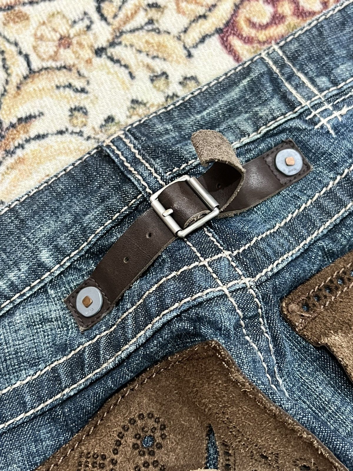 Marithe + Francois Girbaud Marithe Francois Girbaud Denim Suede Leather Cowboy Pocket Size 30" / US 8 / IT 44 - 5 Thumbnail