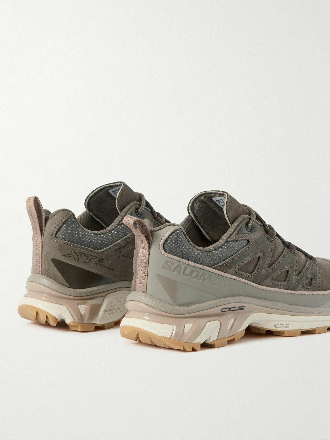 Salomon o1y0525 Logo Low-Top Sneakers in Brown/Beige Size US 10.5 / EU 43-44 - 3 Thumbnail