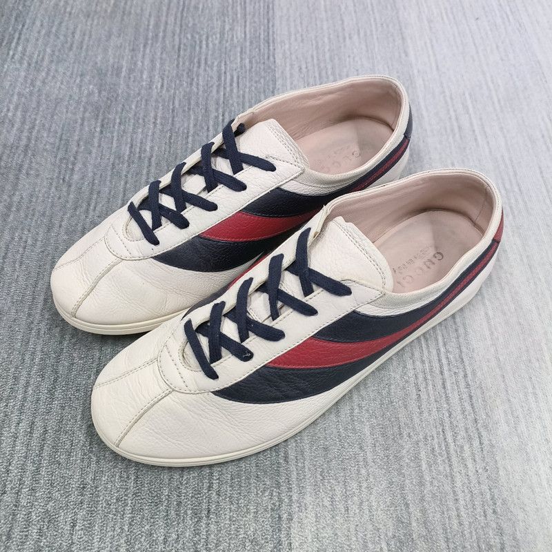 Gucci Falacer Casual Sneakers in White, Black, Red