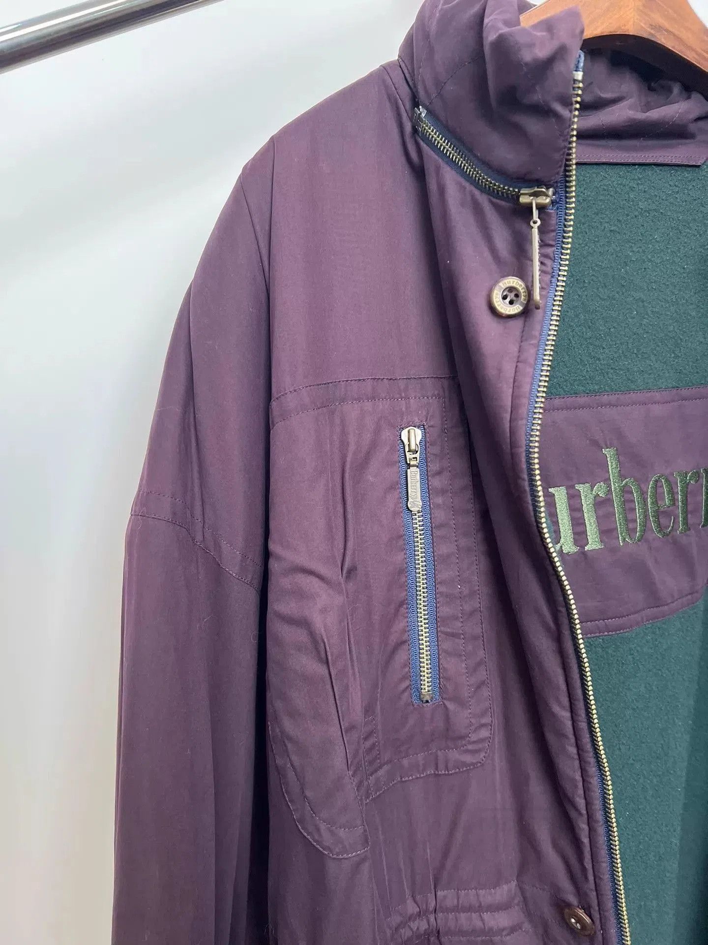 Burberry Purple XL Hooded Utility Jacket. Size US XL / EU 56 / 4 - 9 Thumbnail