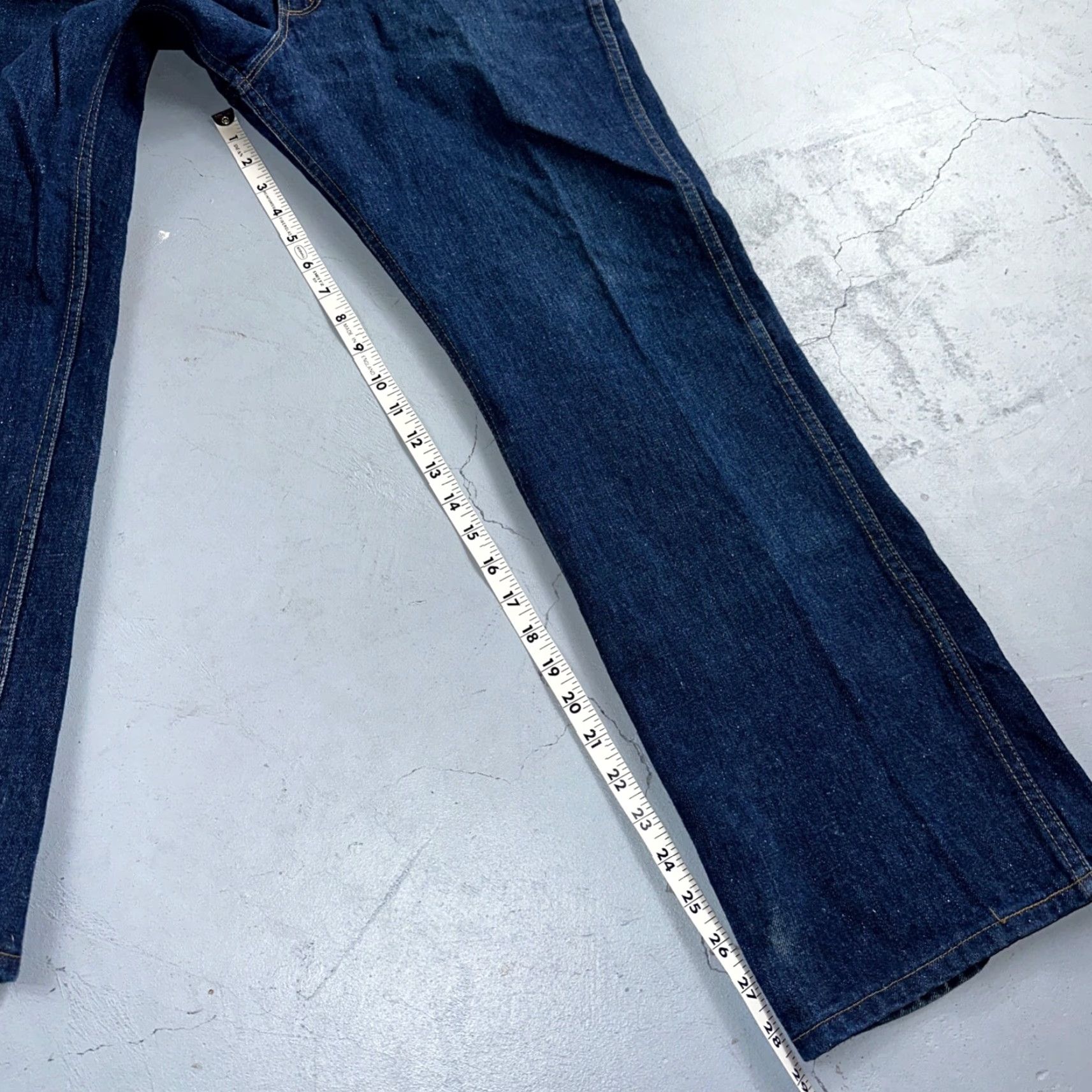 Sears VTG Sears Roebucks Jeans 34x30 Mens USA Rockabilly Dark Denim Blue 70s Cowboy Logo Retro Straight Jeans Mens Size US 34 / EU 50 - 6 Thumbnail