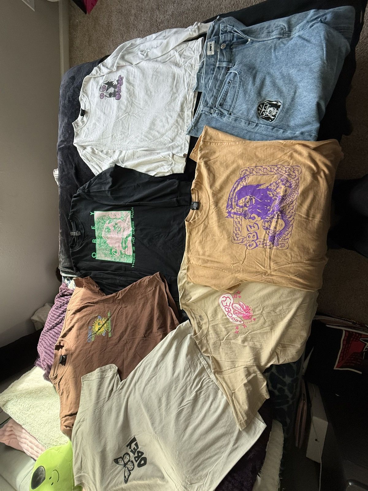 Obey OBEY Full Fit Bundle (7 Pieces) Shirts+ Long Sleeves + Pants Size US M / EU 48-50 / 2 - 3 Thumbnail