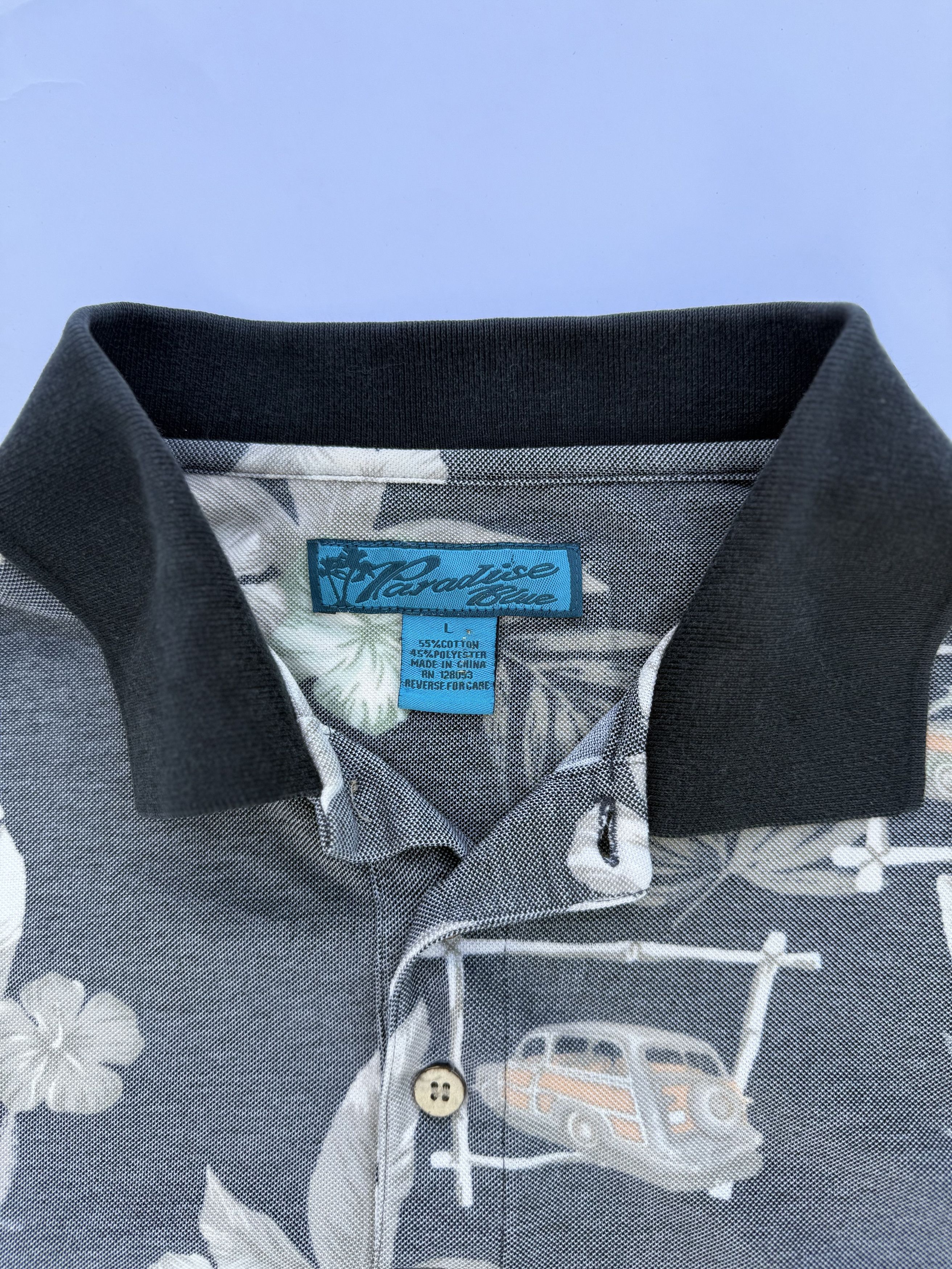 Vintage Vintage Floral Polo Shirt Size US L / EU 52-54 / 3 - 3 Thumbnail