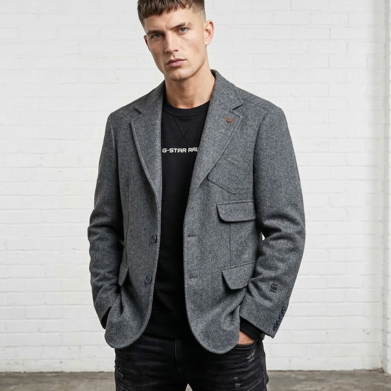 G-Star G Star RAW Correctline Ruston Blazer Jacket Wool Tweed Size 42S - 1 Thumbnail