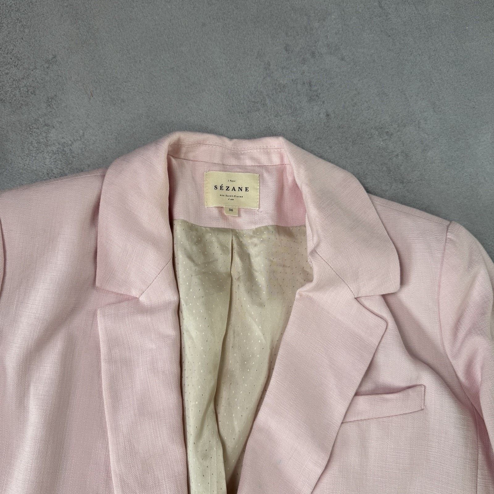 Sezane Sezane Paris Pink Double-Breasted Blazer Jacket Women's Size XS / US 0-2 / IT 36-38 - 10 Thumbnail
