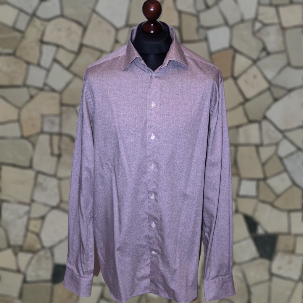 Eton Eton Mens Dress Shirt Size 43 17 Brown Business Regular Size US XL / EU 56 / 4 - 1 Thumbnail