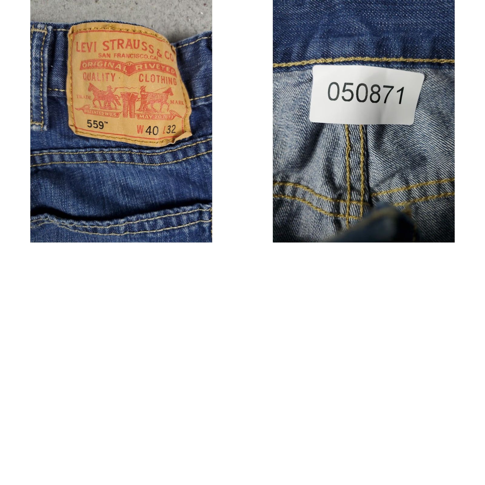 Levi's Levis 559 Relaxed Straight Leg Mens Jeans Blue 40x32 XL Extra Large Denim Pants Size US 40 / EU 56 - 8 Thumbnail