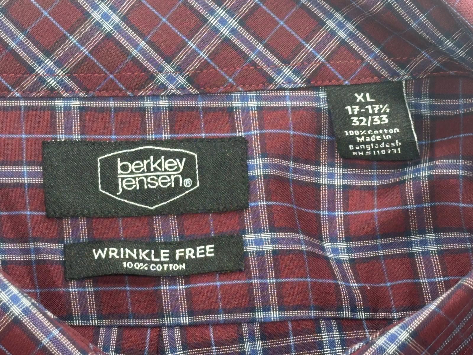 Other Berkley Jensen Wrinkle Free Plaid Button Up Oxford Red XL Size US XL / EU 56 / 4 - 3 Thumbnail