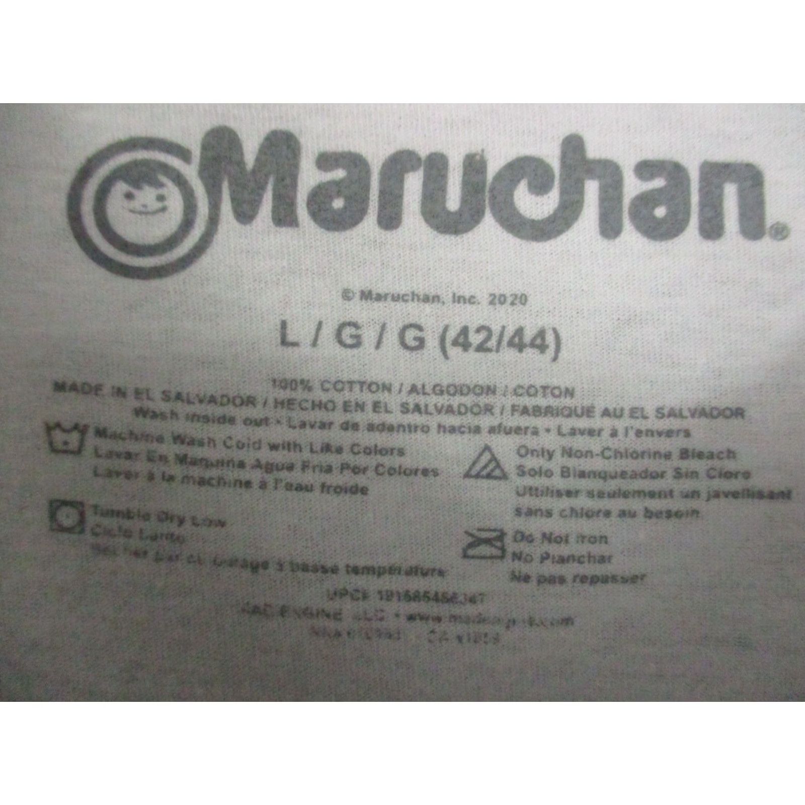 Vintage Maruchan Instant Lunch T Shirt Large Cotton Short Sleeve Easy Wear Shirt Unisex Adults White Logo Graphic Print Vintage No Mens Women s Boys Girls Size US L / EU 52-54 / 3 - 3 Thumbnail