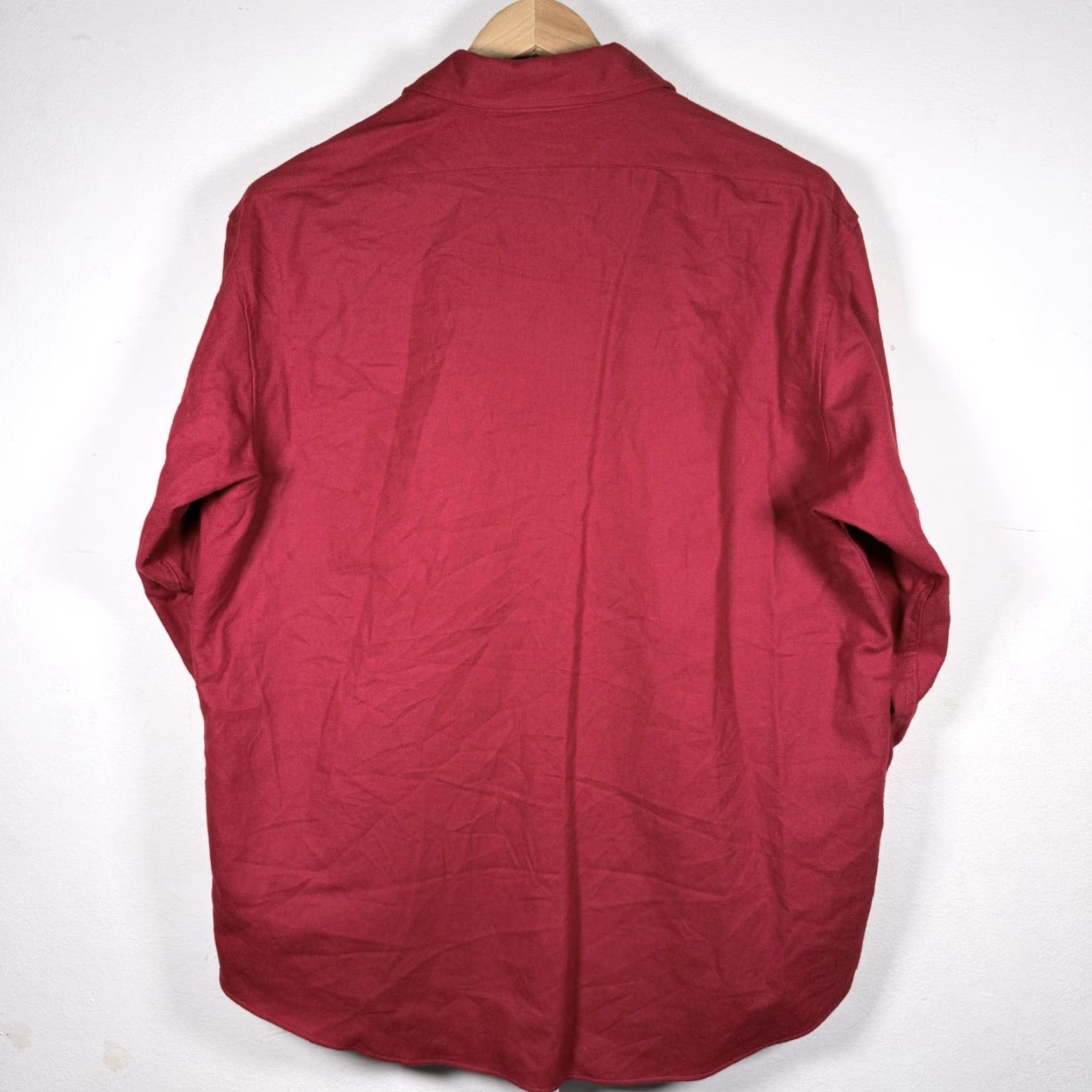 Pendleton VINTAGE Pendleton Shirt Men Red Wool XL Elbow Patch USA Made Stains Size US XL / EU 56 / 4 - 2 Thumbnail