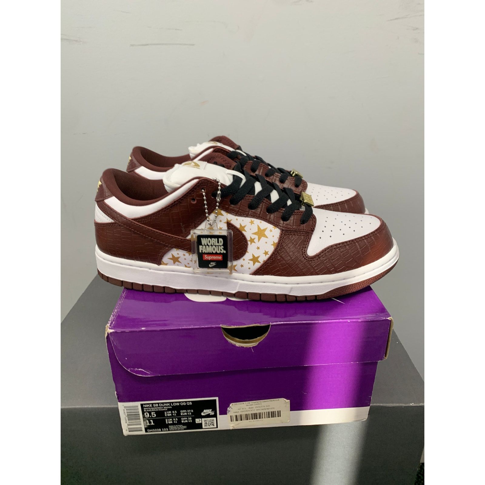 Nike Nike SB Dunk Low Supreme Stars Barkroot Brown Size 9.5 NEW Size US 9.5 / EU 42-43 - 3 Thumbnail