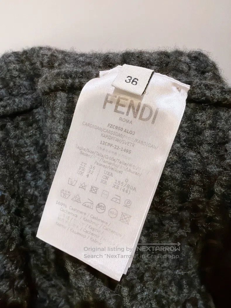 Fendi Fendi FF full logo cashmere knit cardigan + cashmere half Size XXS / US 00 / IT 34 - 9 Thumbnail