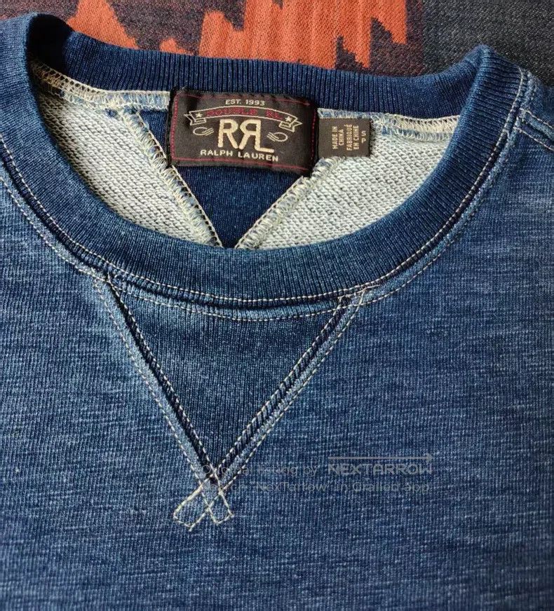 RRL Ralph Lauren RRL Ralph Lauren Indigo fleece crewneck sweatshirt Size US S / EU 44-46 / 1 - 3 Thumbnail