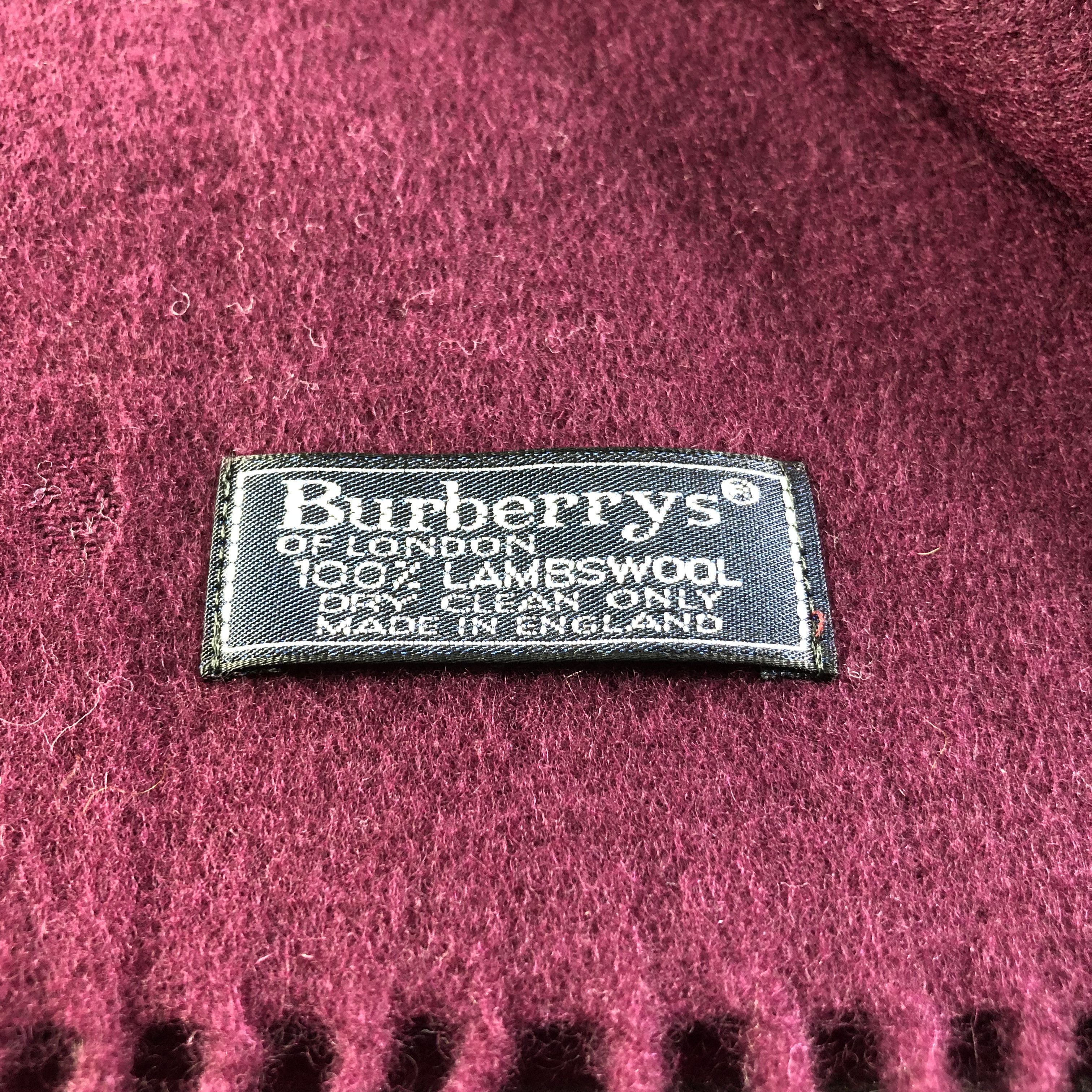 Burberry Burberrys Plain Wool Scarf Muffler V1773 Size ONE SIZE - 4 Thumbnail
