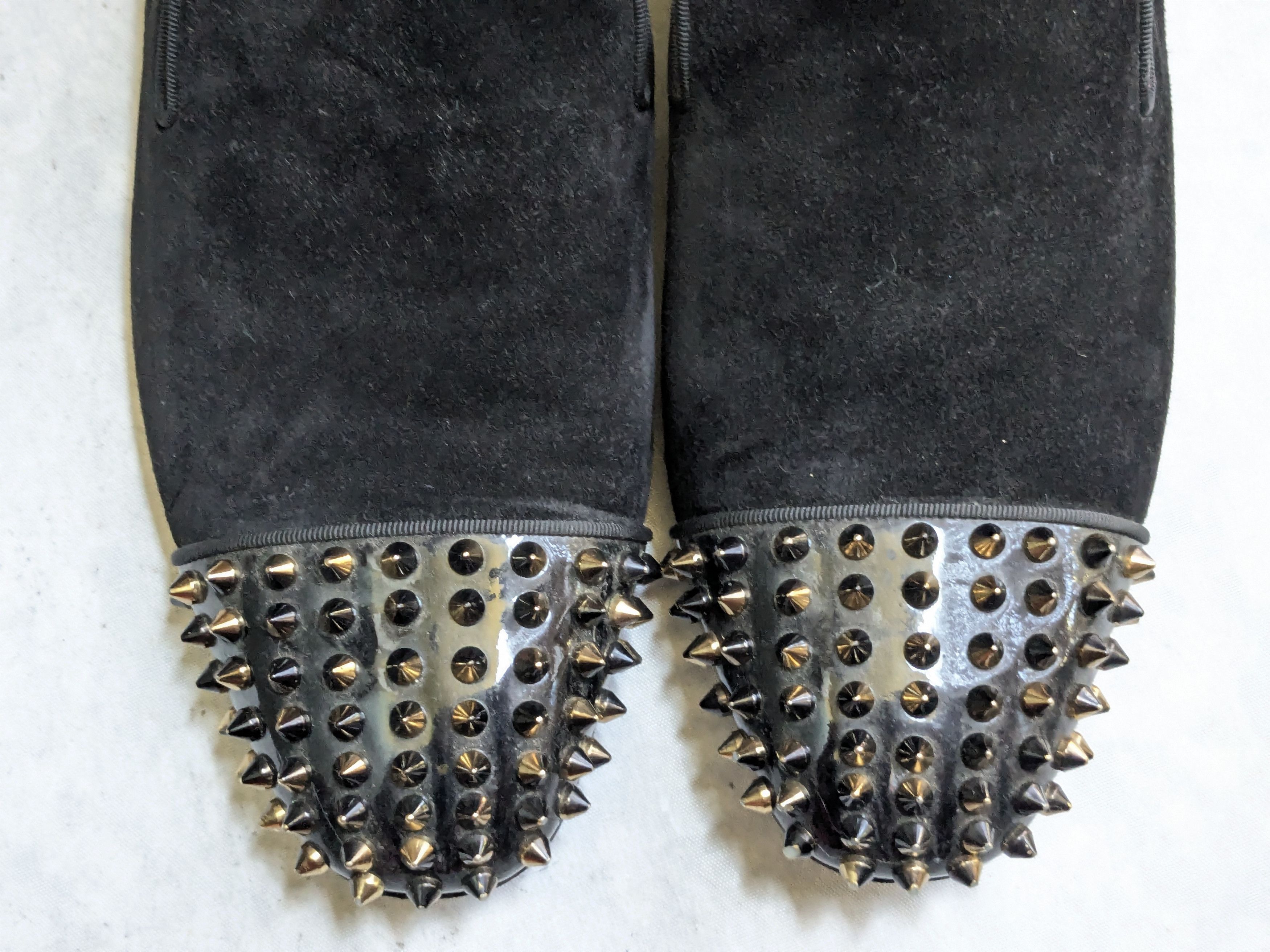 Christian Louboutin Christian Louboutin Spike Loafers Black Suede 9 42 Size US 9 / EU 42 - 3 Thumbnail