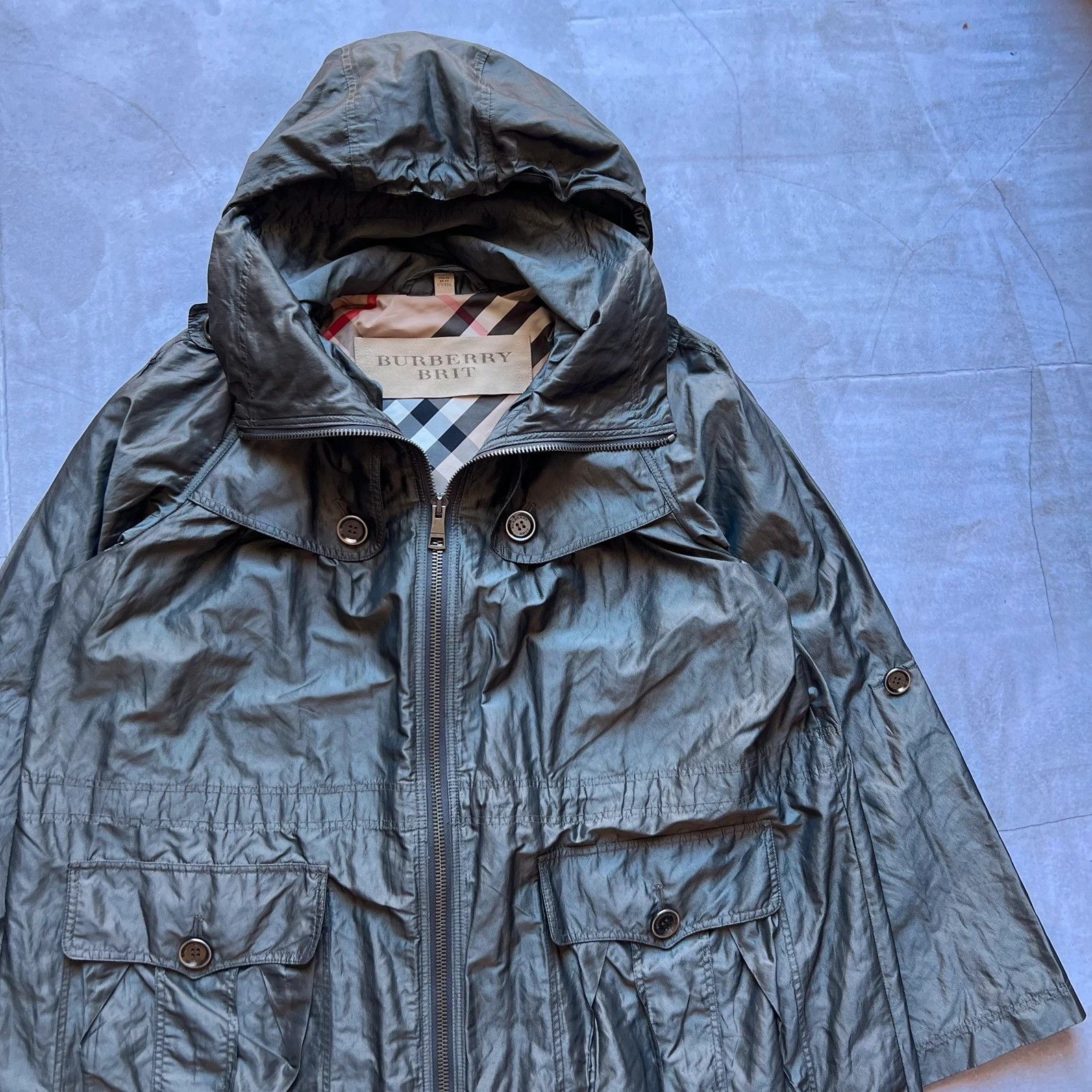 Burberry vintage 00s Burberry Brit Utility jacket coat Y2K pocket Size L / US 10 / IT 46 - 4 Thumbnail