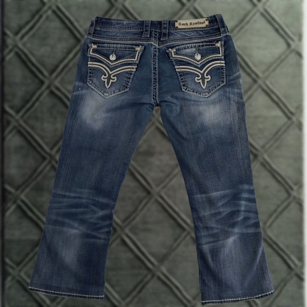 Vintage Rock Revival Jeans Boots Bootcut Distressed Blue 30 US 30 x 22.5in Womens Pants Vintage Style Ashley Distress Denim Size 30" / US 8 / IT 44 - 1 Thumbnail