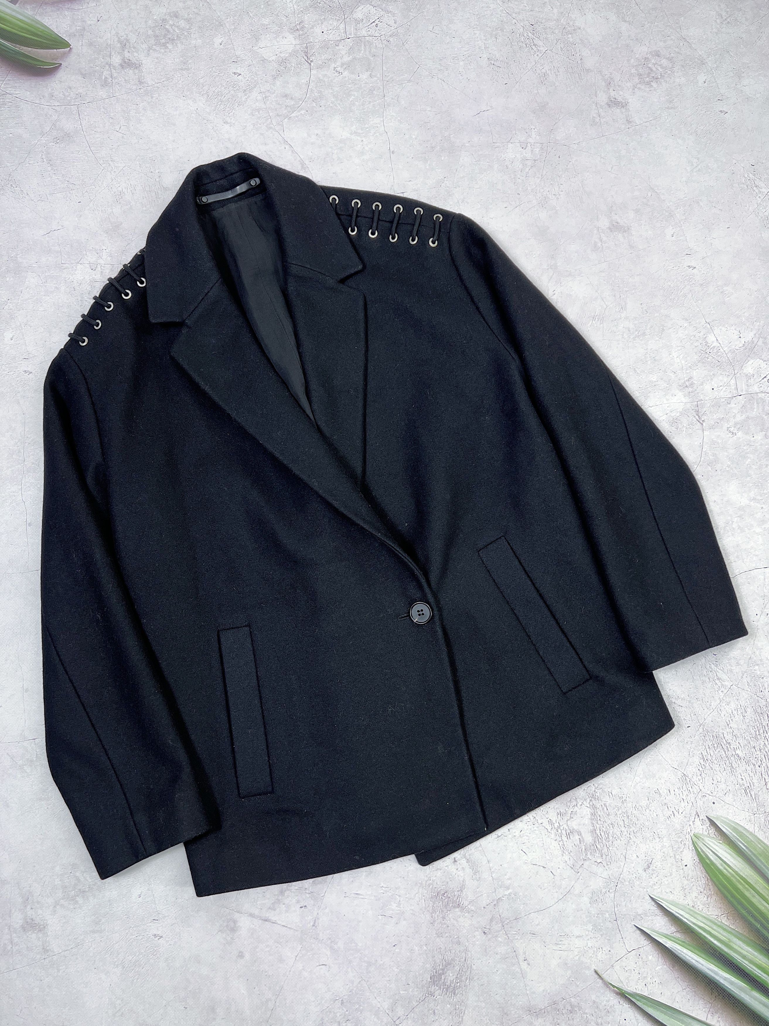 Allsaints AllSaints Ada Laced Short Wool Coat Women's Size S / US 4 / IT 40 - 7 Thumbnail