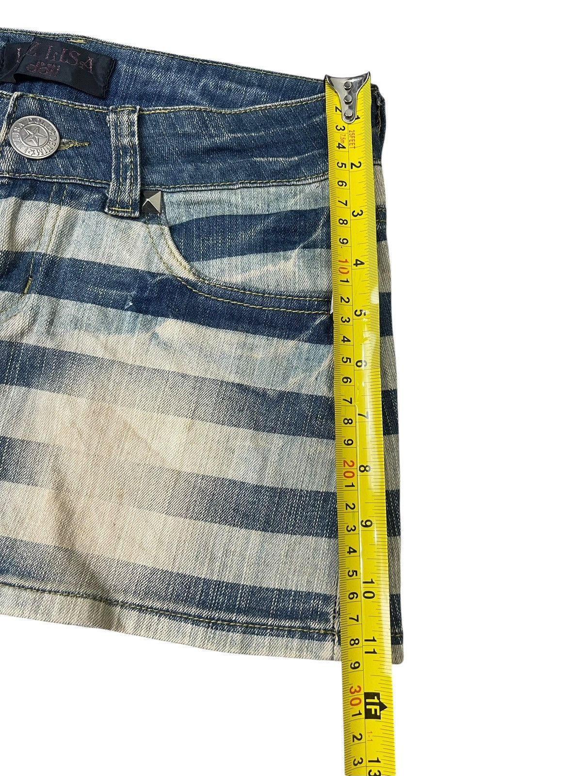 LIZ LISA Vintage Liz Lisa Stripe Star Punk Mini Skirt Streetwear Size 28" / US 6 / IT 42 - 9 Thumbnail