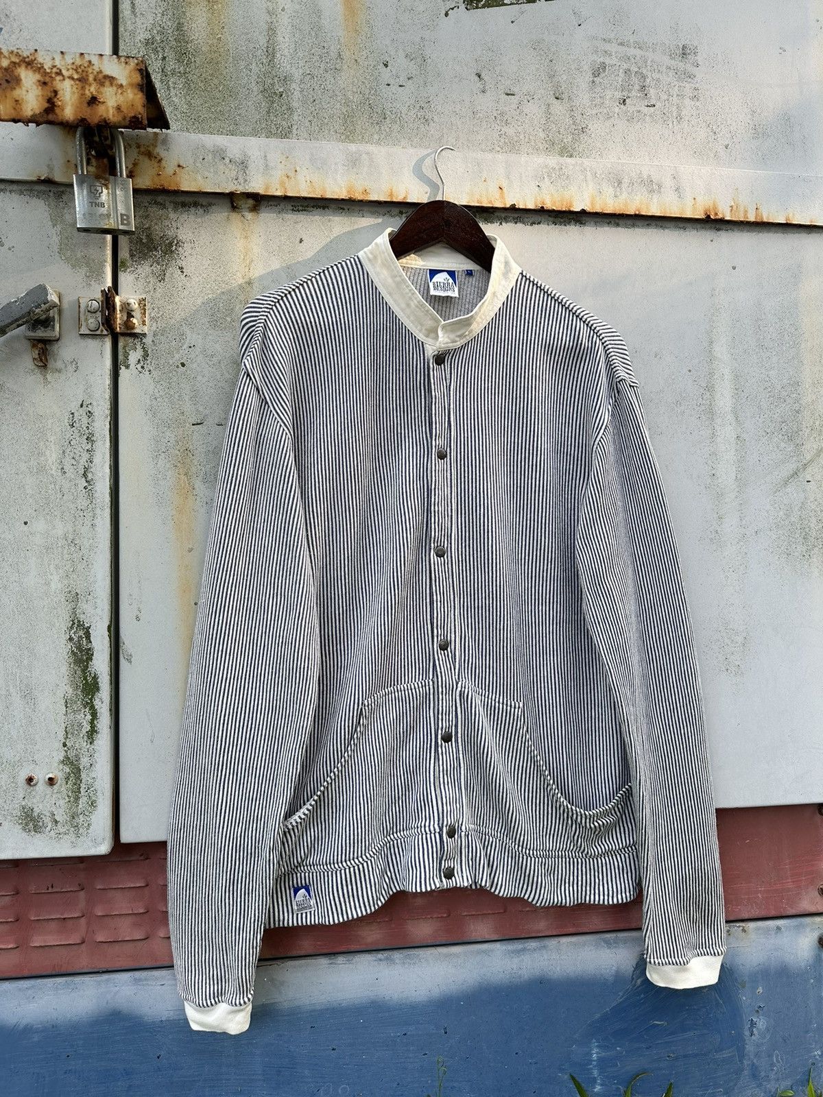 Sierra Designs 👹Vintage Sierra Design Chore Blue Striped Jacket Size US L / EU 52-54 / 3 - 5 Thumbnail