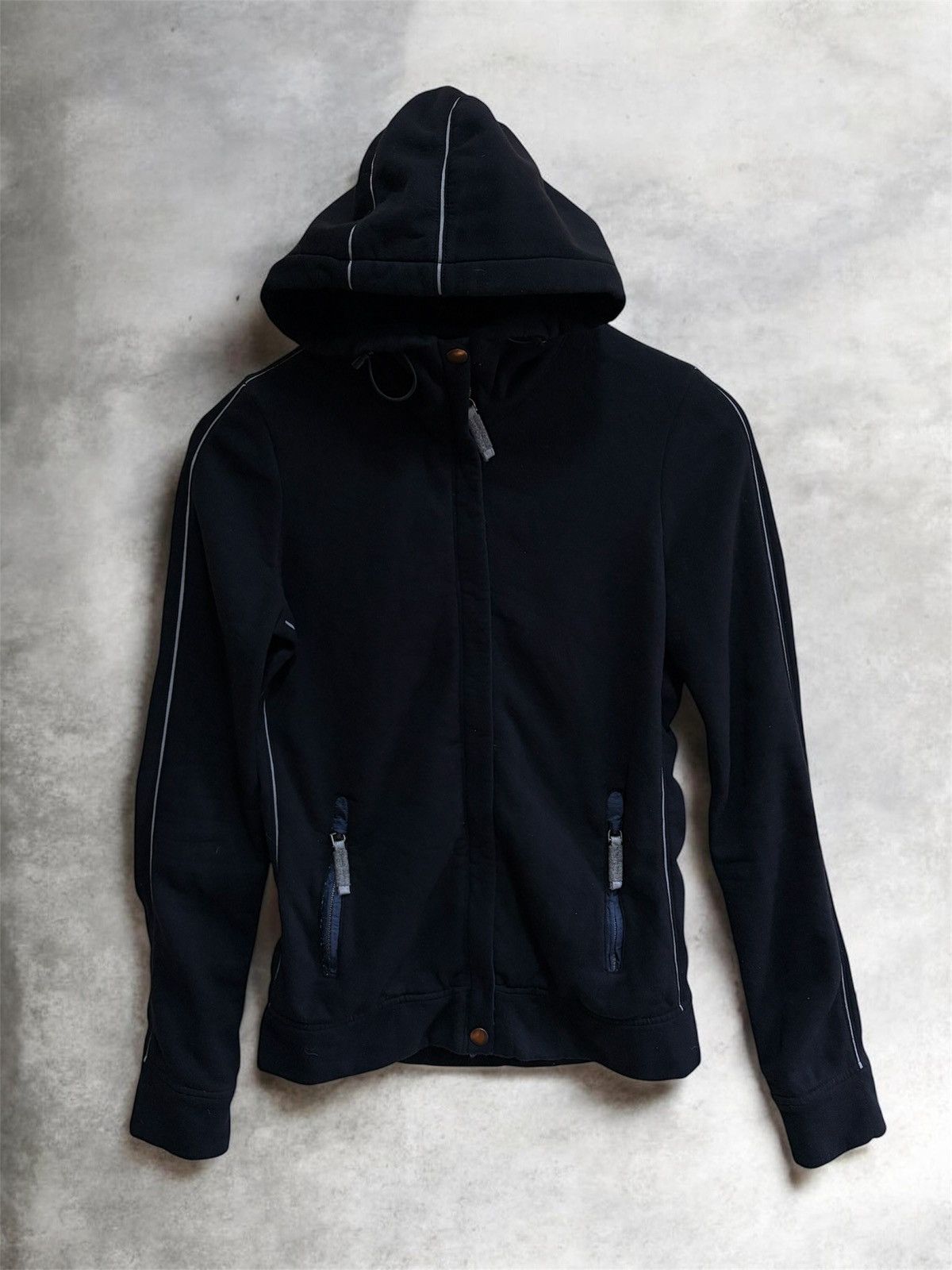 Frauenschuh FRAUENSCHUH Luxury Fleece Hoodie Black White Trim XS Size XS / US 0-2 / IT 36-38 - 1 Thumbnail