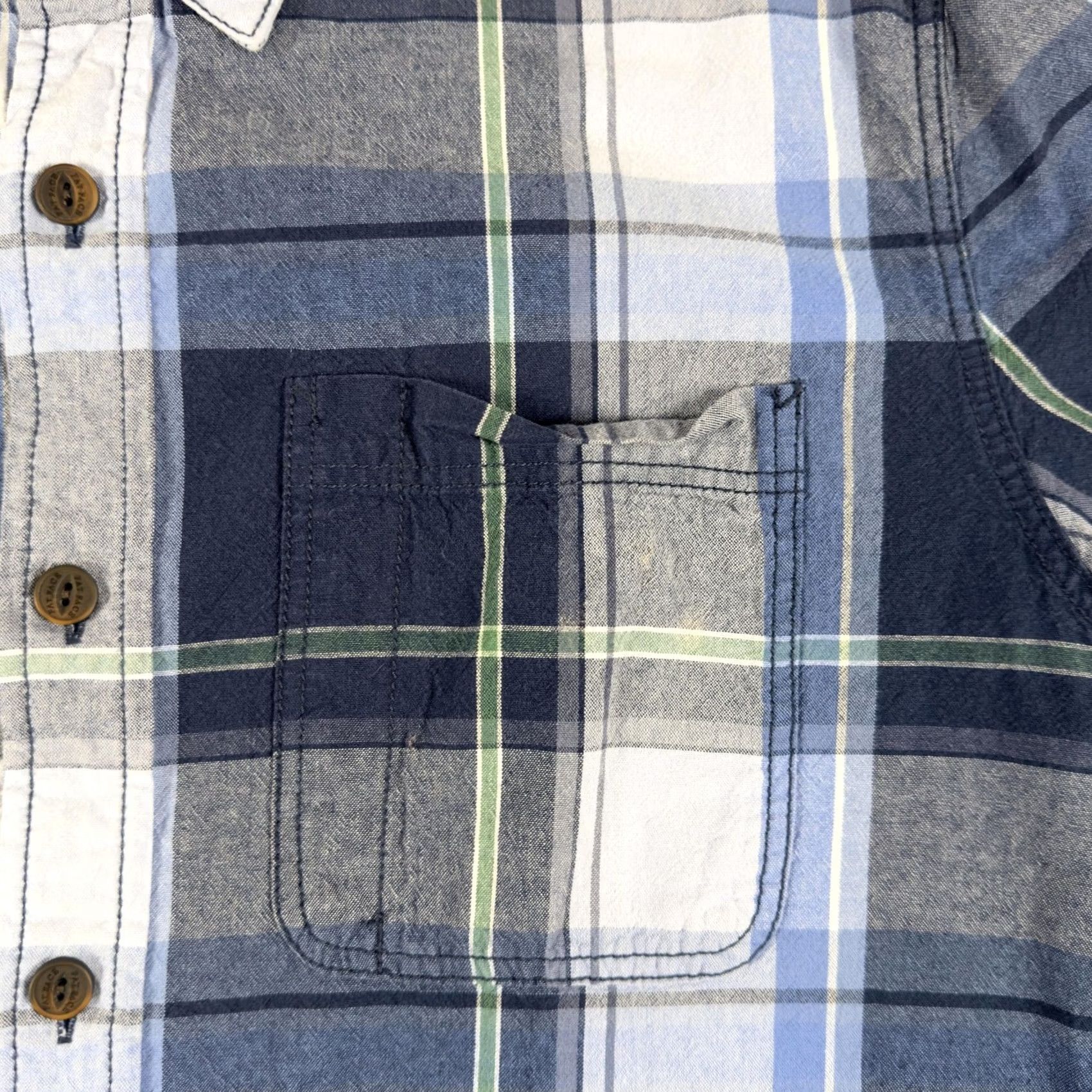 FatFace Fat Face Shirt Mens L Blue Plaid Long Sleeve Cotton Button Casual Pocket Size US L / EU 52-54 / 3 - 2 Thumbnail