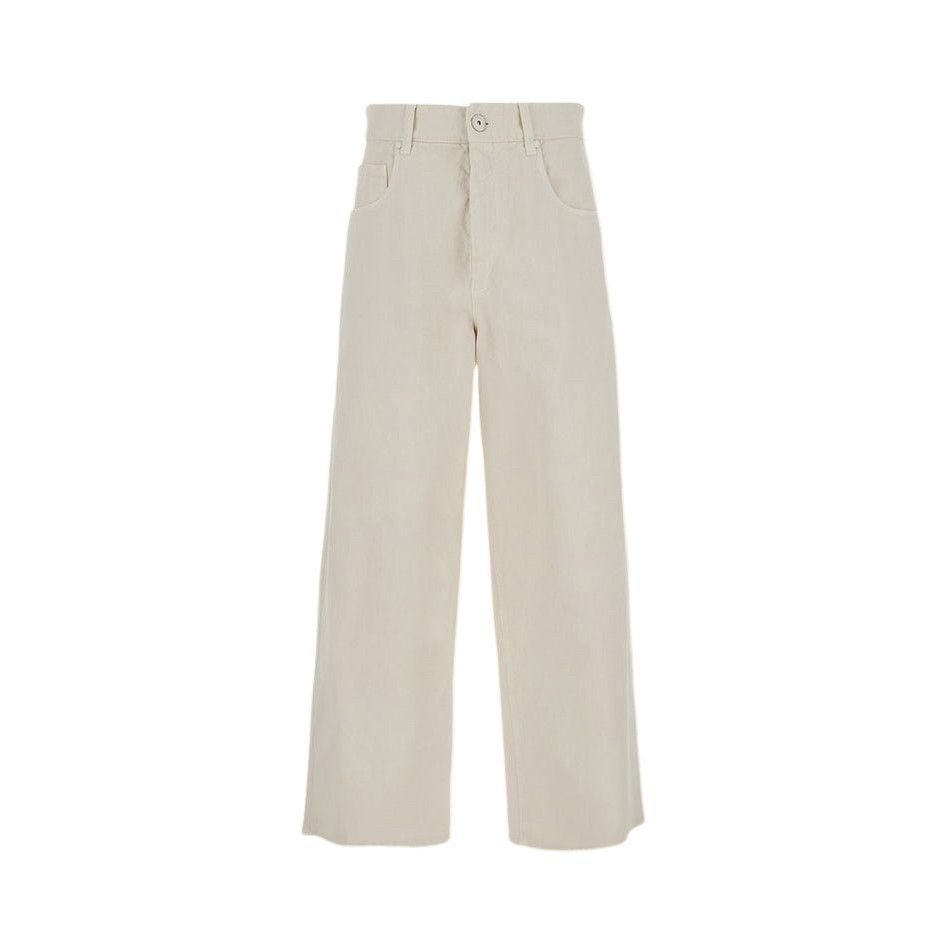 BRUNELLO CUCINELLI $2000 Chalk Dyed Denim Trousers New & Aut