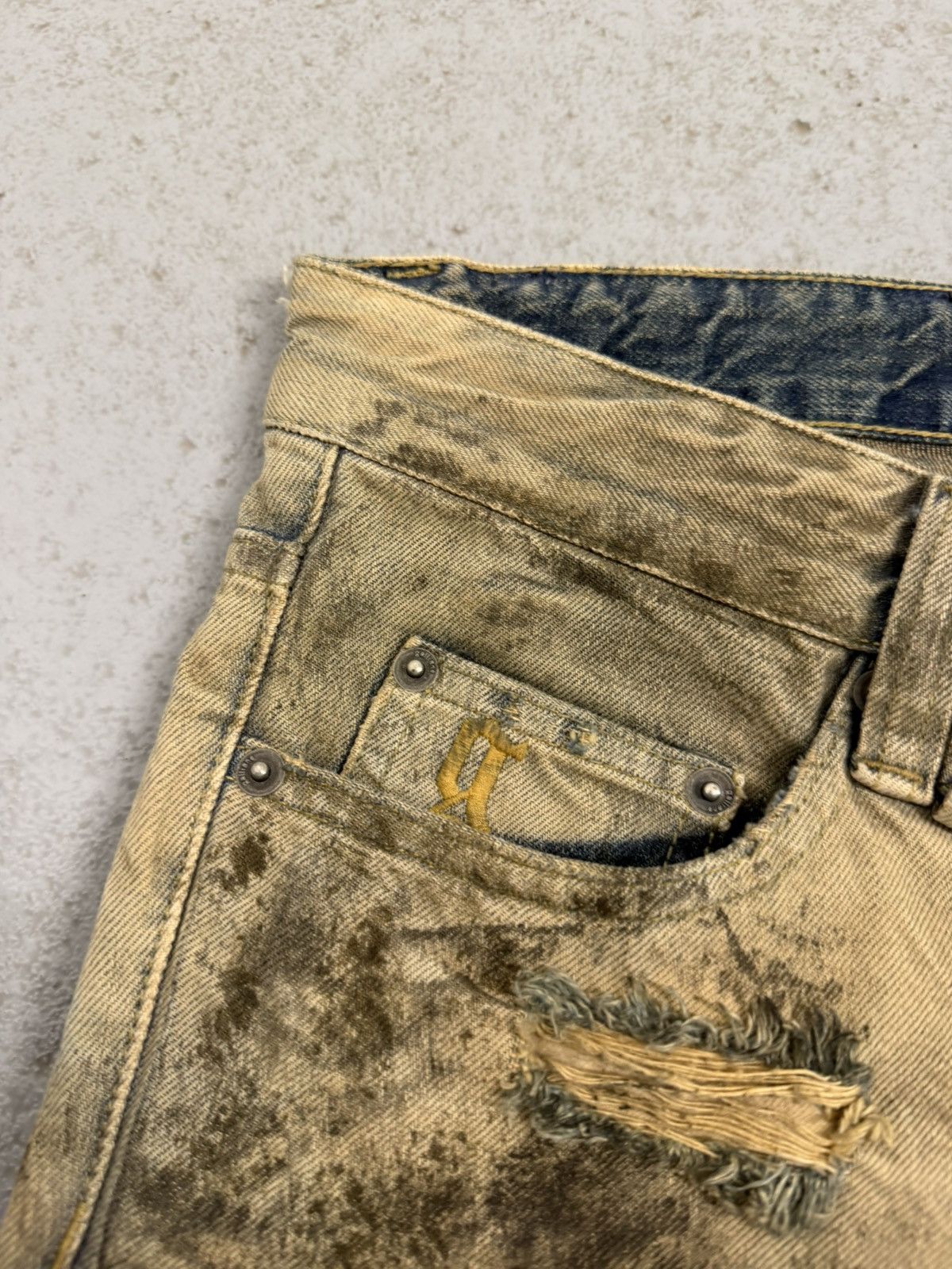 Vivienne Westwood Vintage 00s John Galliano Distressed Jeans Size US 28 / EU 44 - 6 Thumbnail