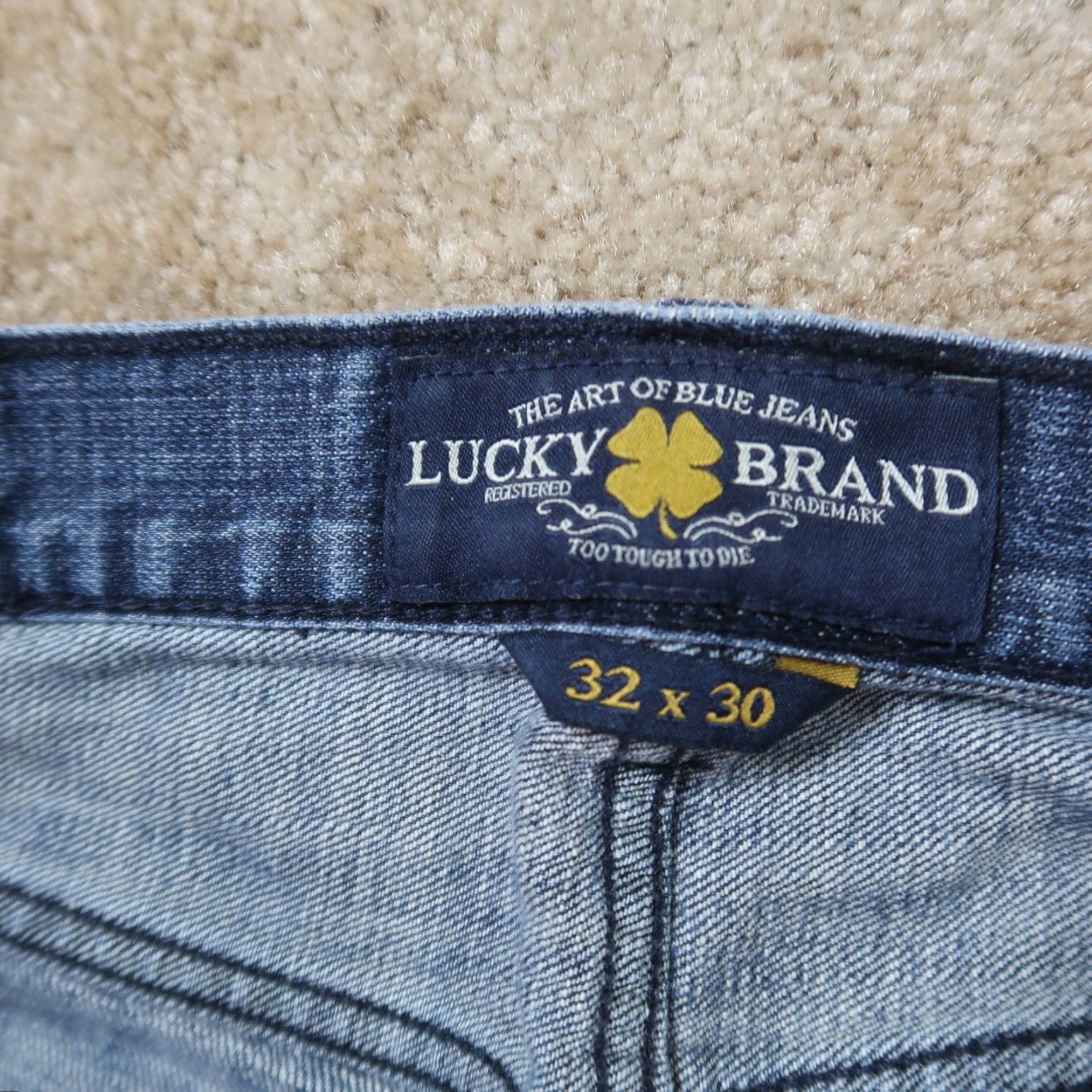 Lucky Brand Lucky Brand 121 Heritage Slim Pants Men 32x30 Blue Straight Leg Jeans Slim 5-Pocket Modern Classic Denim Belt Loops Size 32 Regular Mens Size US 32 / EU 48 - 4 Thumbnail