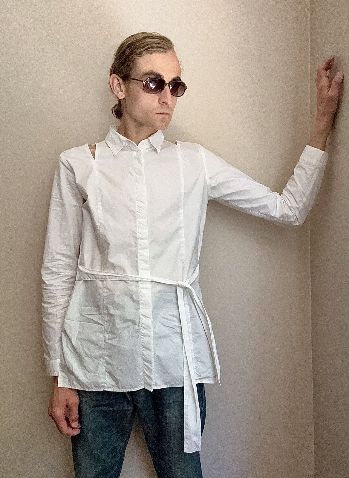 Damir Doma Silent Damir Doma Bondage Strap Cold Shoulder Shirt Size US L / EU 52-54 / 3 - 8 Thumbnail