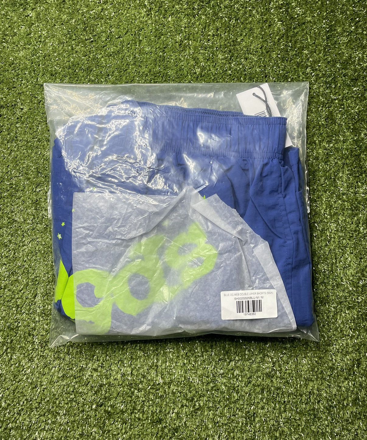 Sp5der Sp5der Worldwide Blue OG Web Double Layer Shorts Size US 32 / EU 48 - 7 Thumbnail