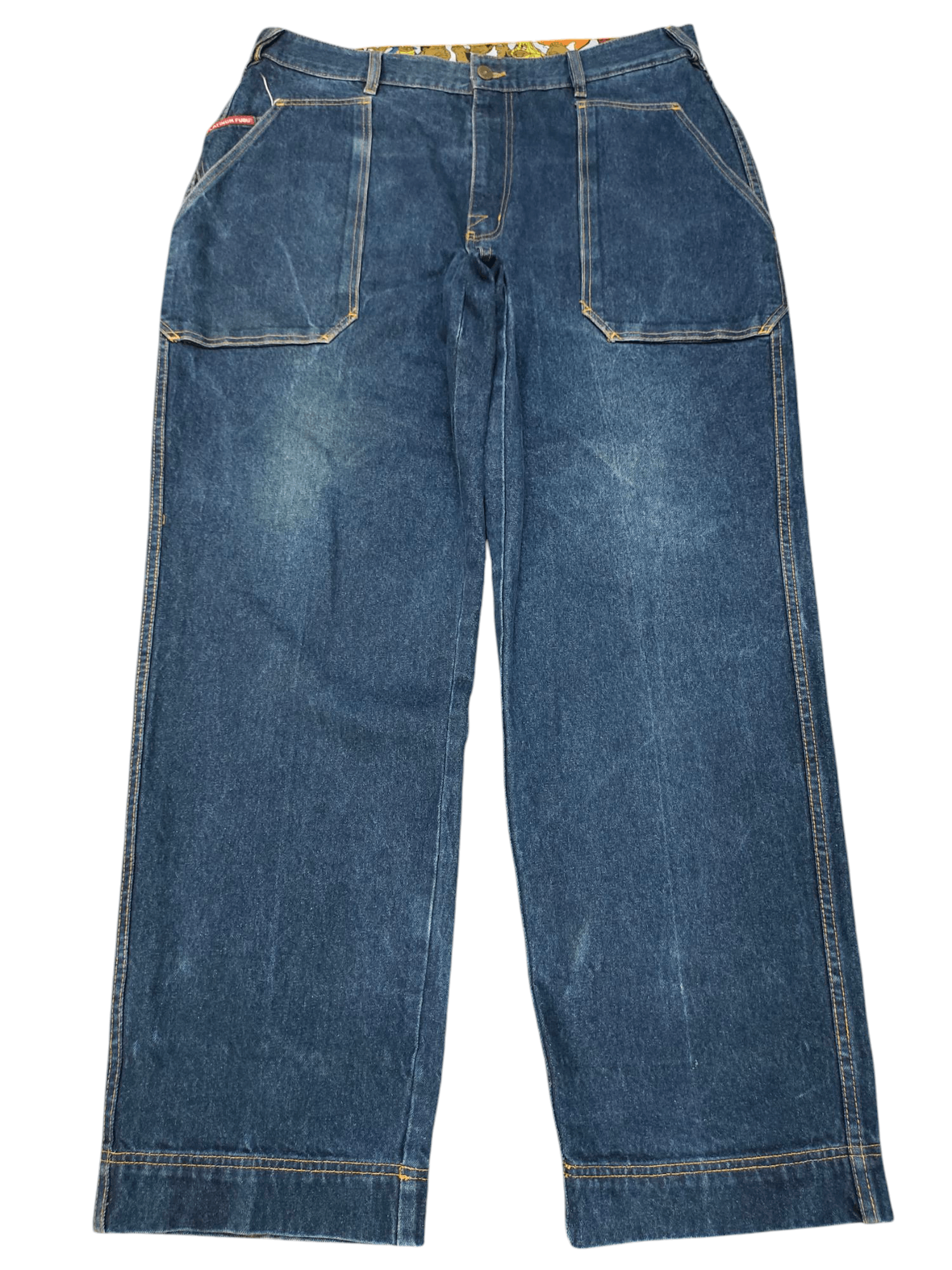 Fubu Baggy Jeans Fubu Fat Albert Embroidered Denim Wide Leg Size US 39 - 8 Thumbnail