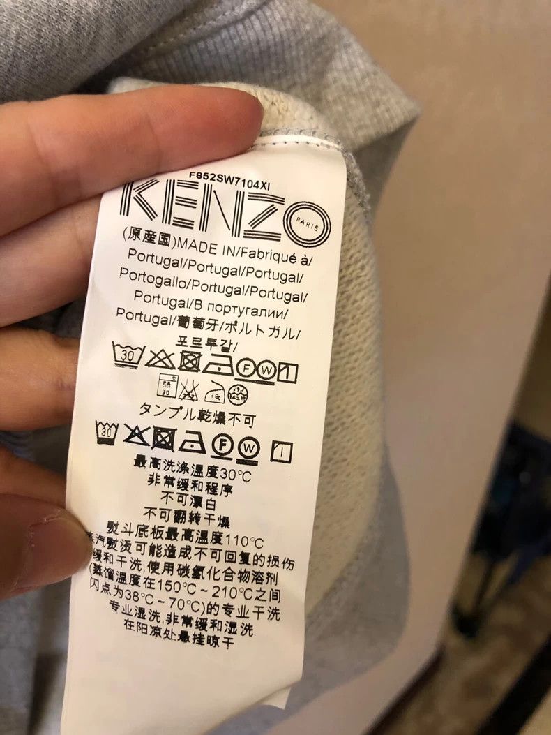 Kenzo KENZO Gray embroidered big eyes hoodie Size S / US 4 / IT 40 - 5 Thumbnail