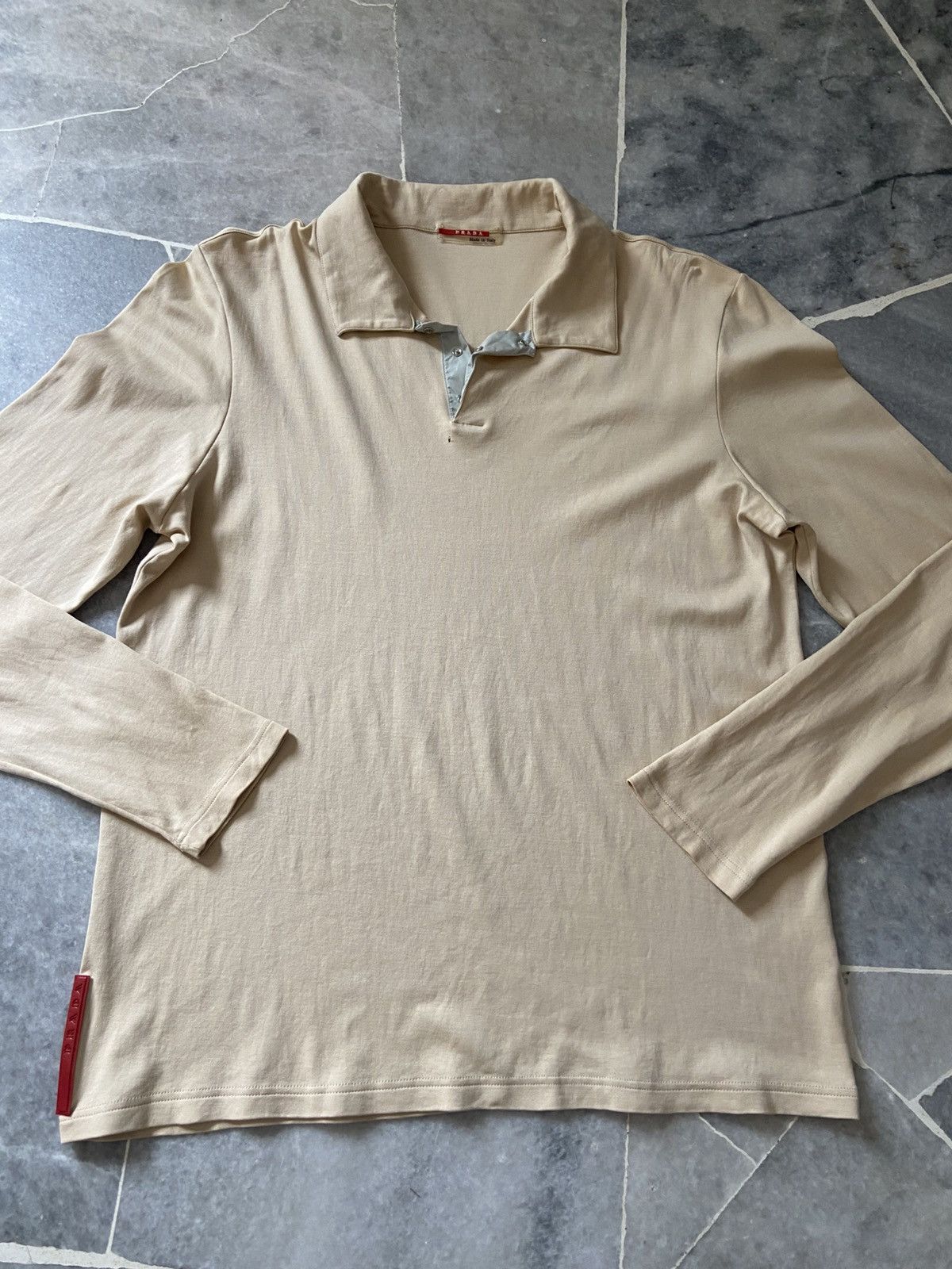 Prada Prada Long Sleeve Polo Shirt Size US L / EU 52-54 / 3 - 10 Thumbnail