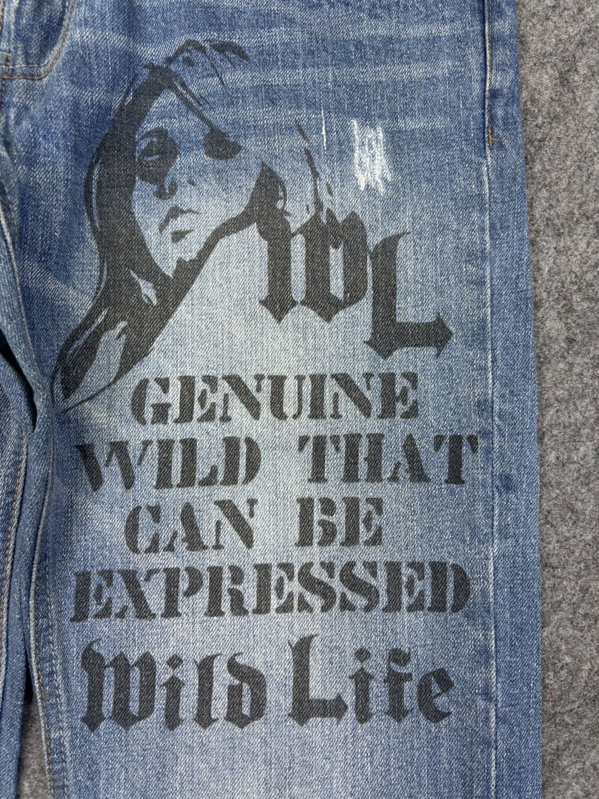 Japanese Brand STATEMENT DENIM🔥Wild Life Japan Hysteric Style Denim F878 Size US 33 - 6 Thumbnail