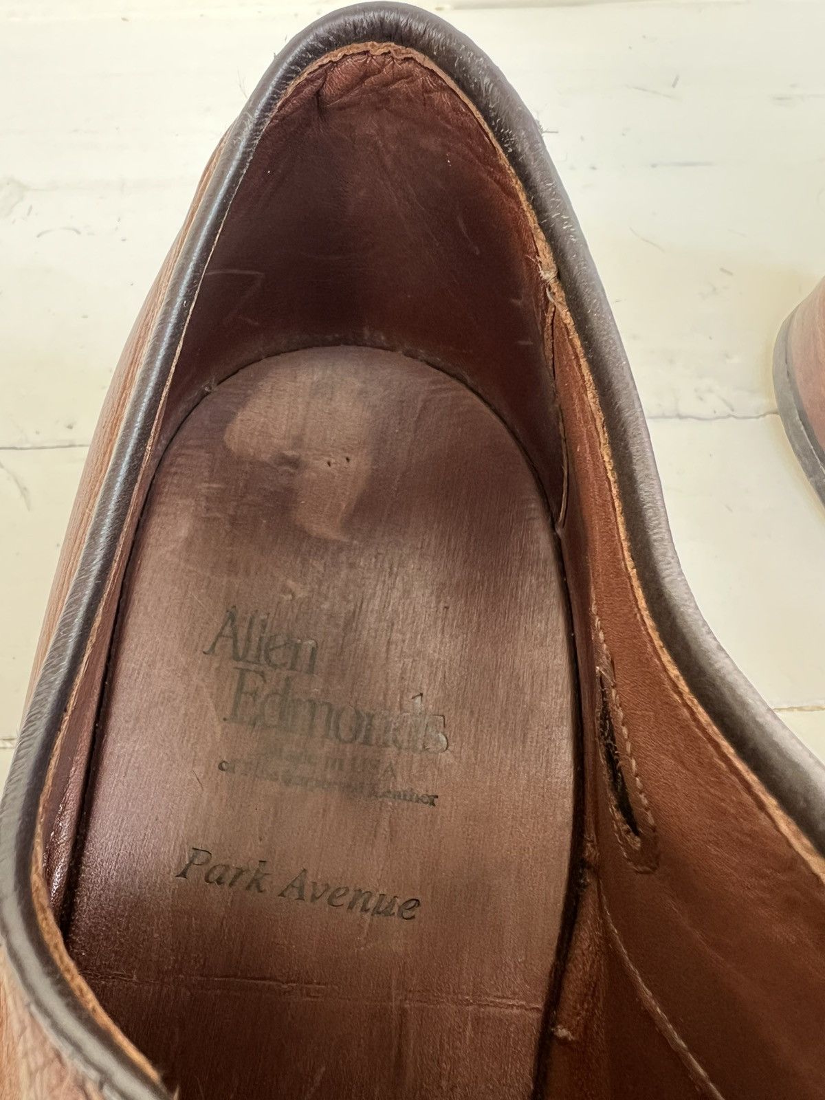 Allen Edmonds Allen Edmonds Park Avenue Brown Pebbled Leather Oxford Shoes Size US 9.5 / EU 42-43 - 13 Thumbnail