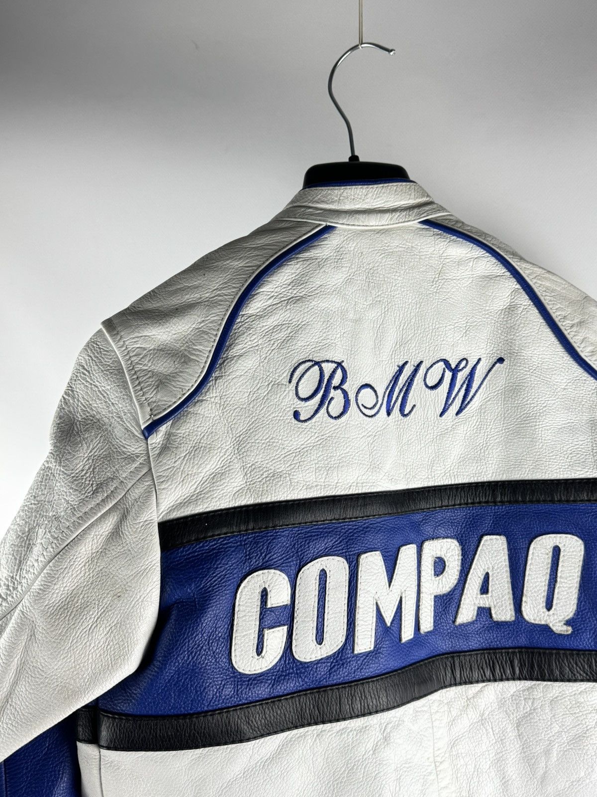BMW Vintage BMW Compaq Leather Motorbike Racing Jacket Size XS / US 0-2 / IT 36-38 - 8 Thumbnail