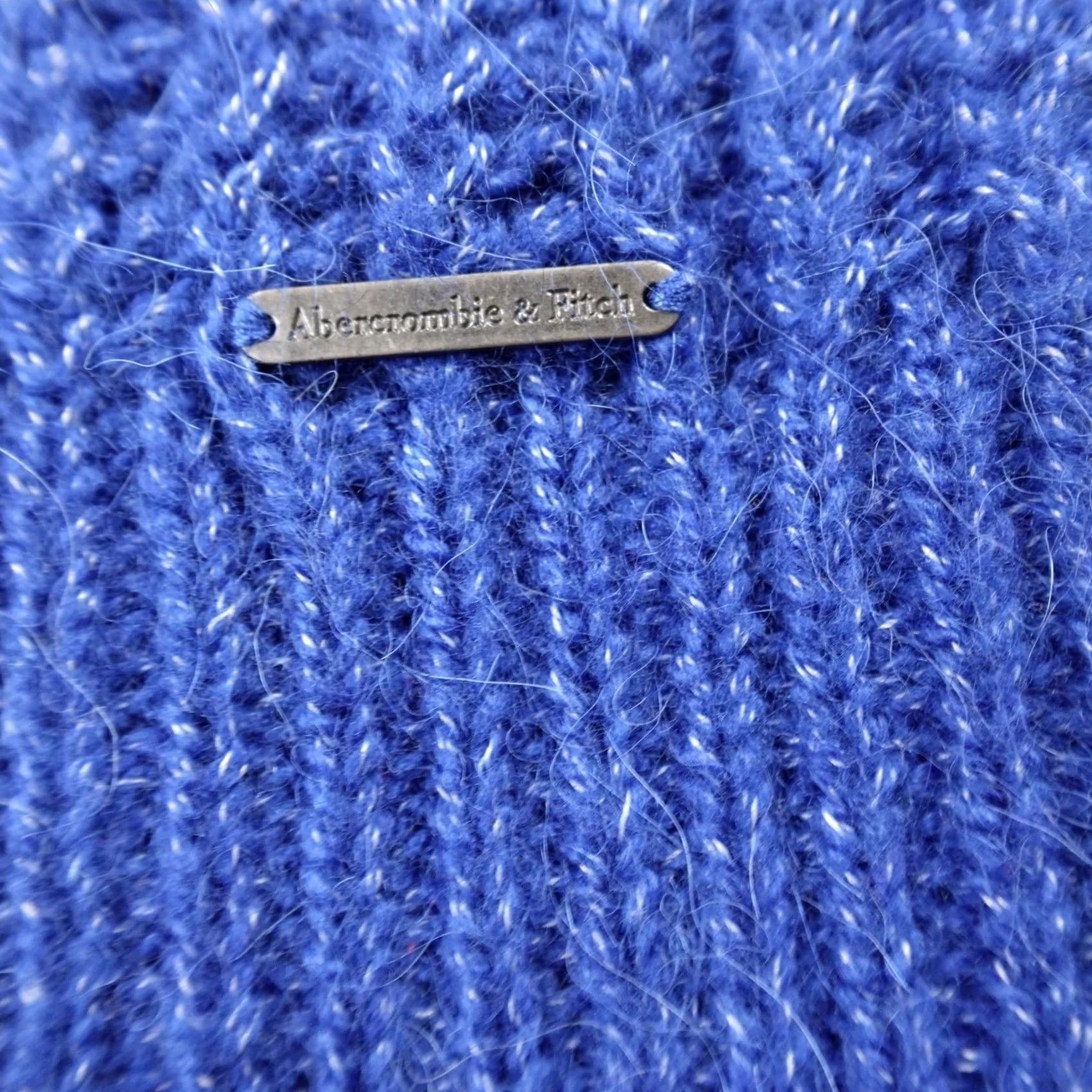 Abercrombie & Fitch VINTAGE Abercrombie & Fitch Sweater Womens S Blue Wool Alpaca Chunky Knit Crewneck 90s Size S / US 4 / IT 40 - 2 Thumbnail