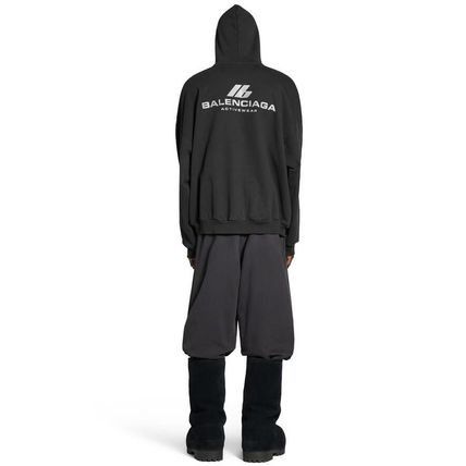 Balenciaga o1w1db10226 Activewear Hoodie Oversized in Black Size US XL / EU 56 / 4 - 5 Thumbnail