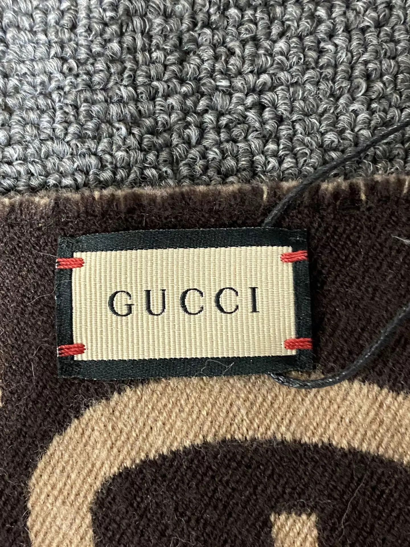 Gucci GUCCI caramel double-sided all-over print wool scarf 99 New Size ONE SIZE - 5 Thumbnail