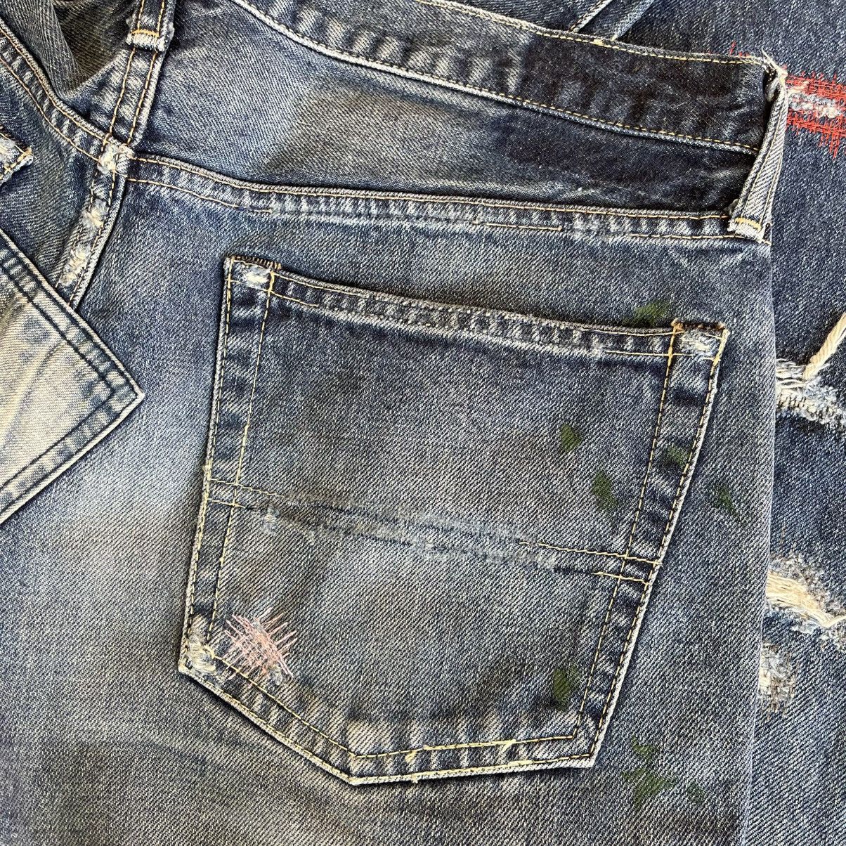 Undercover SS05 "But Beautiful" Distressed Patchwork 60 Denim Jeans Size US 33 - 10 Thumbnail