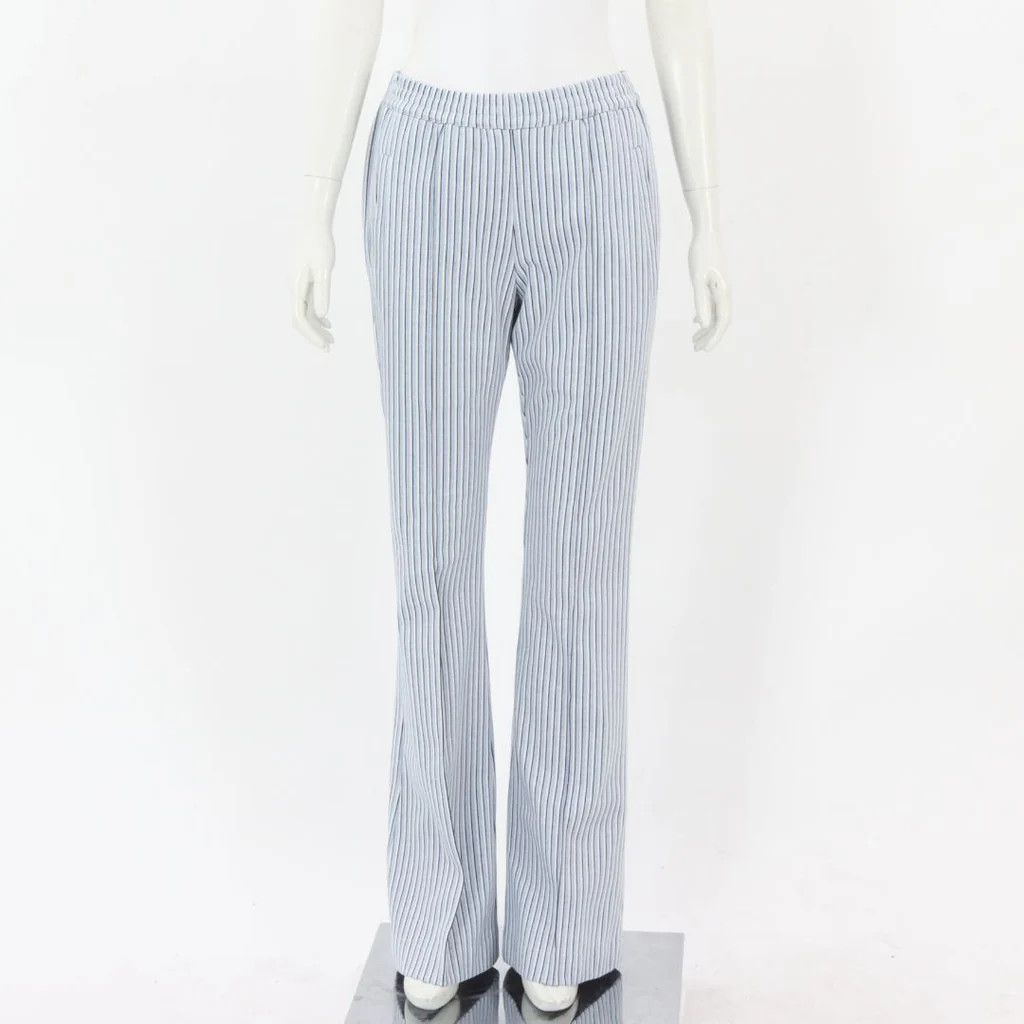 oc11z0525 Striped Poplin Pants in White/Blue