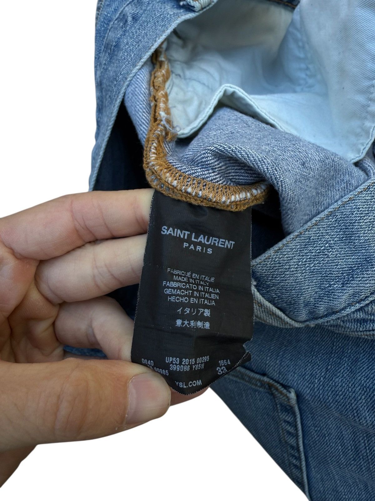 Saint Laurent Paris Saint laurent d02 blue distressed denim Size US 33 - 10 Thumbnail